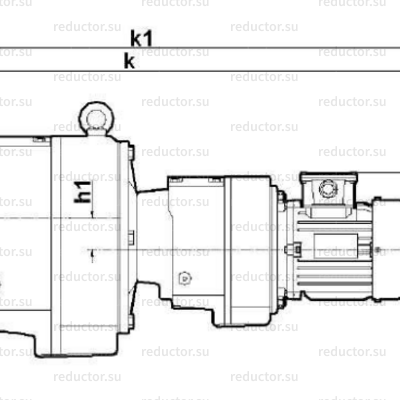 Мотор-редуктор NR275 — Габаритные и присоединительные размеры